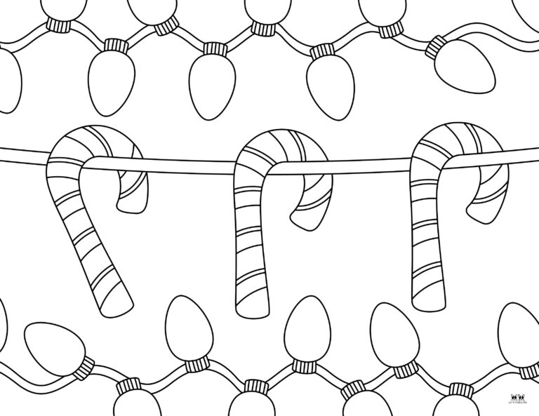 Candy Cane Coloring Pages & Templates - 35 Pages | Printabulls