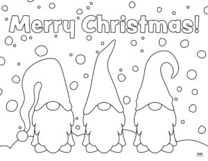 Christmas Gnome Coloring Pages - 25 FREE Pages | Printabulls