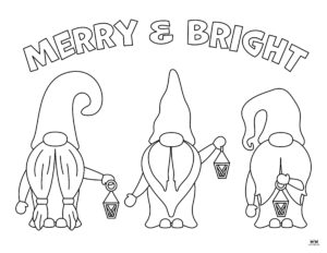 Christmas Gnome Coloring Pages - 25 Free Pages 