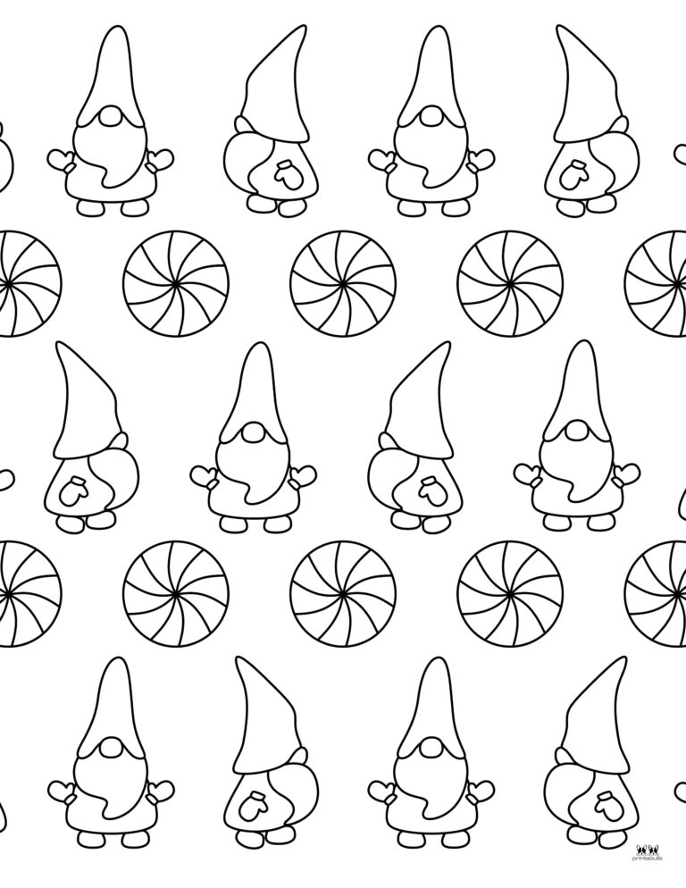 Christmas Gnome Coloring Pages 25 Free Pages Printabulls