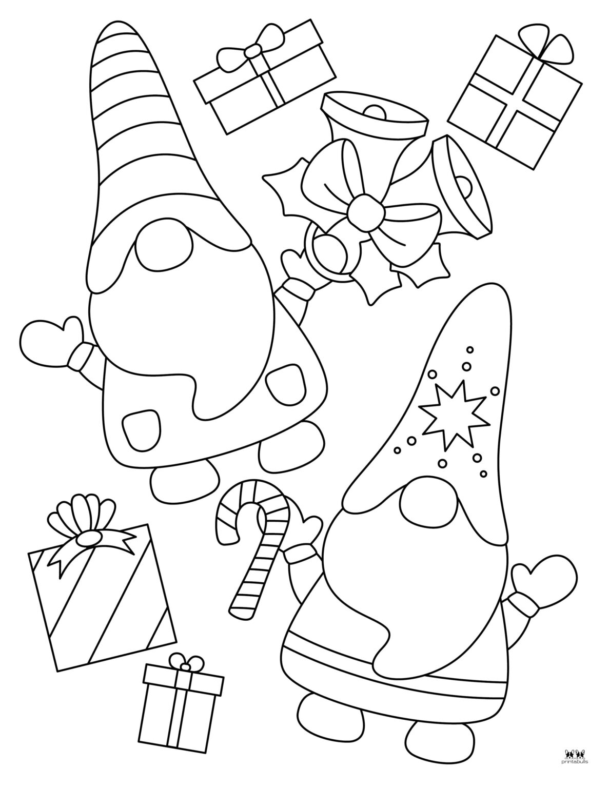 Christmas Gnome Coloring Pages - 25 FREE Pages | Printabulls