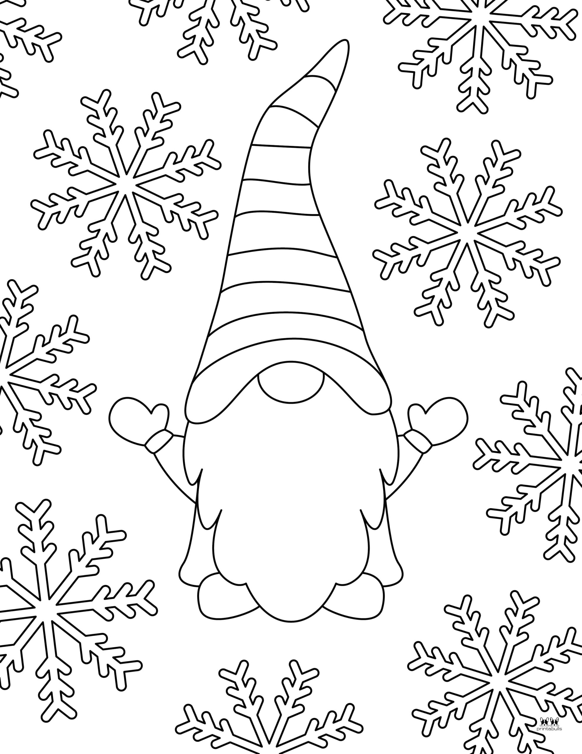 Christmas Gnome Coloring Pages - 25 FREE Pages | Printabulls