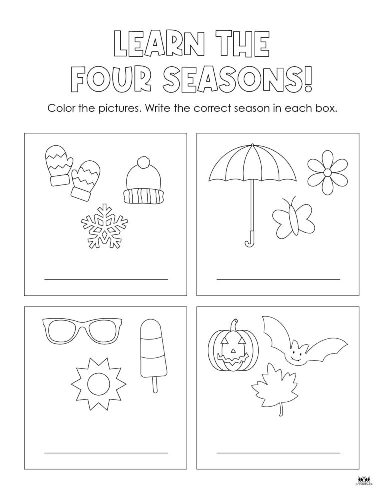 Four Seasons Worksheets & Printables - 51 Pages | Printabulls