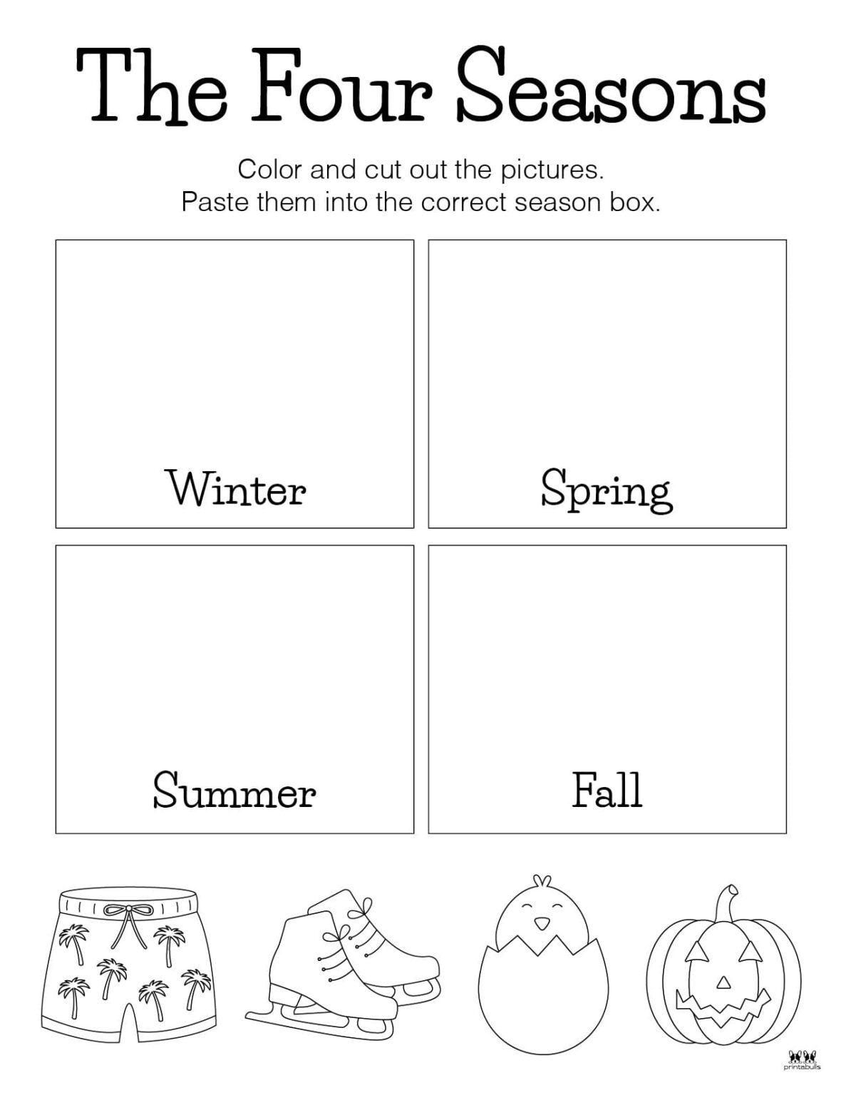 Four Seasons Worksheets & Printables - 51 Pages | Printabulls