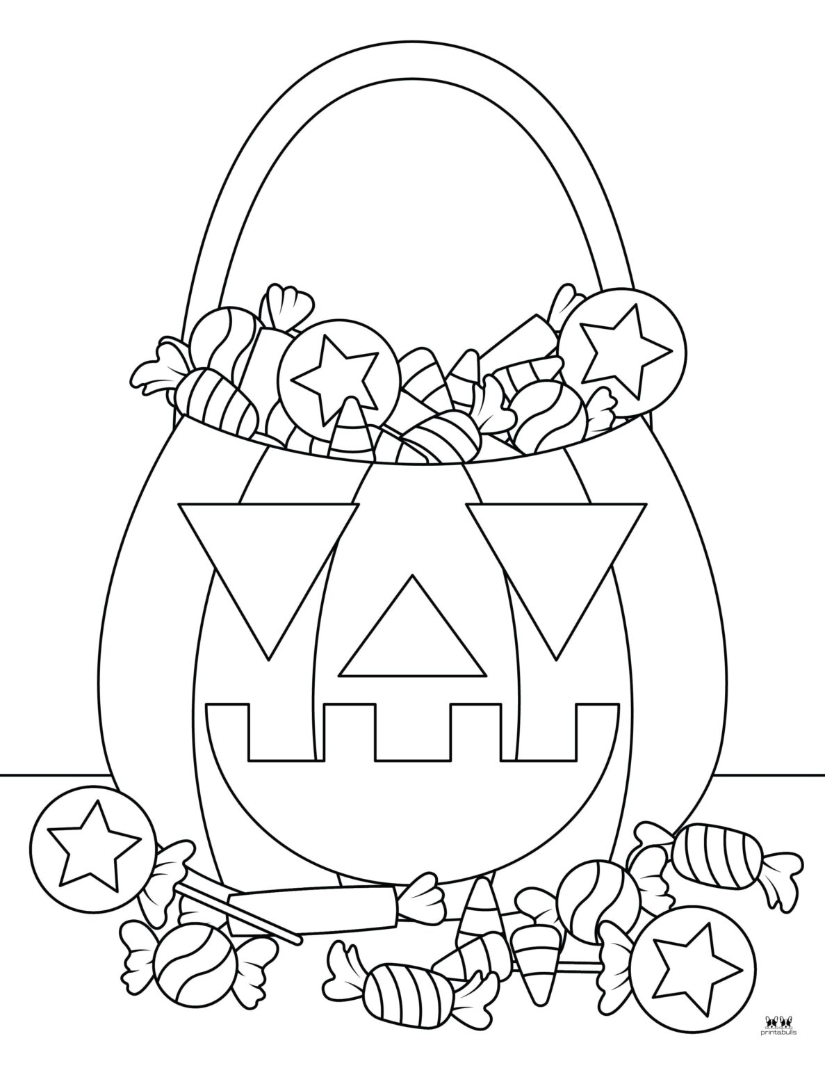 Halloween Candy Coloring Pages - 25 FREE Pages | Printabulls