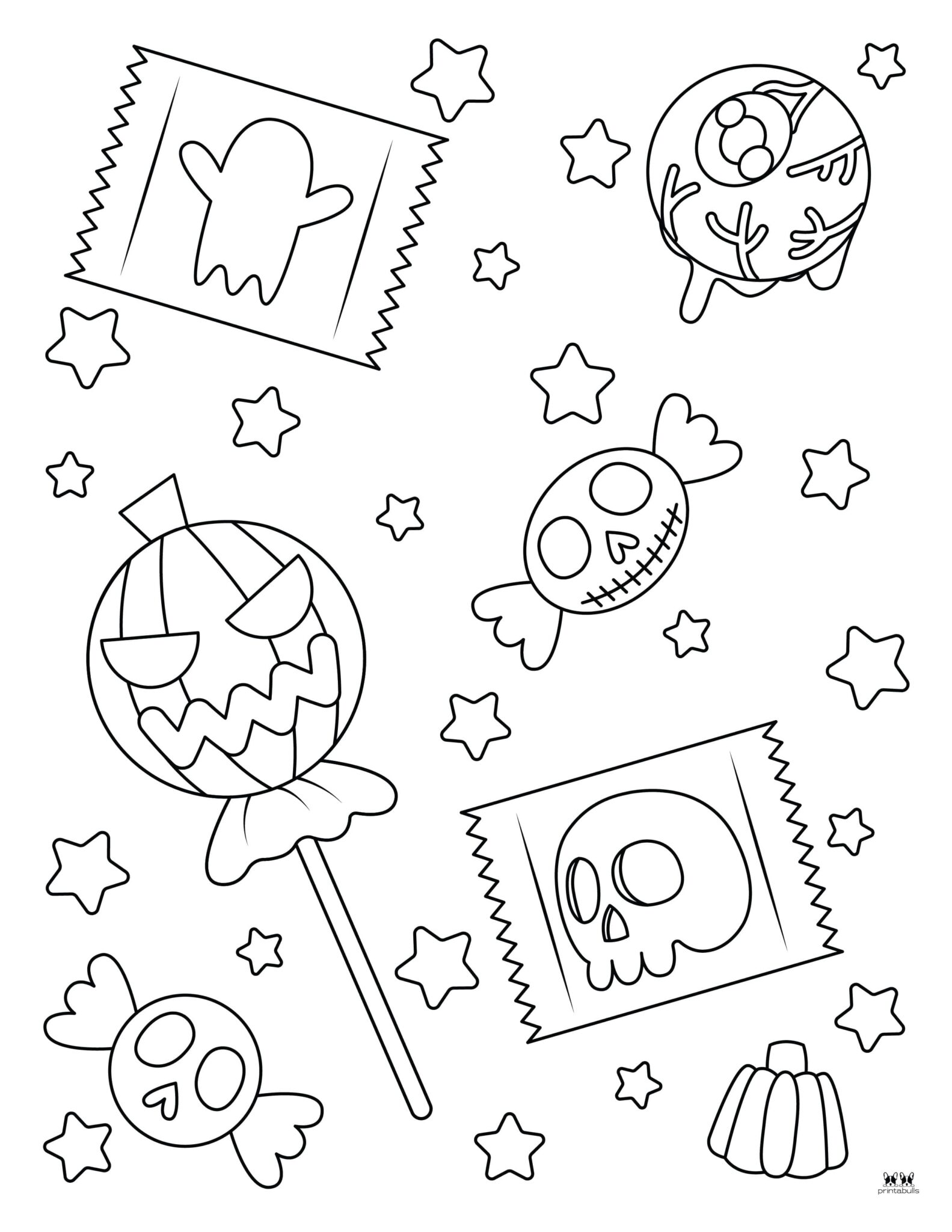 Halloween Candy Coloring Pages - 25 FREE Pages | Printabulls