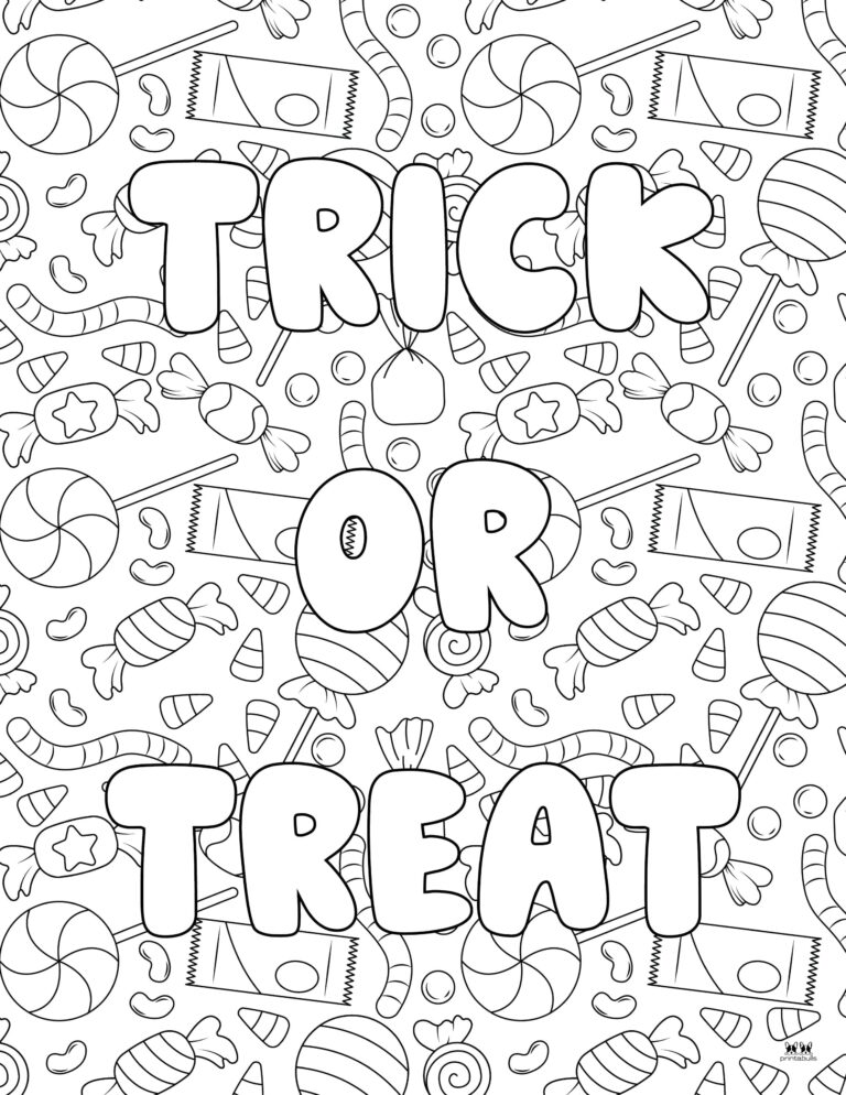 Halloween Candy Coloring Pages - 25 FREE Pages | Printabulls