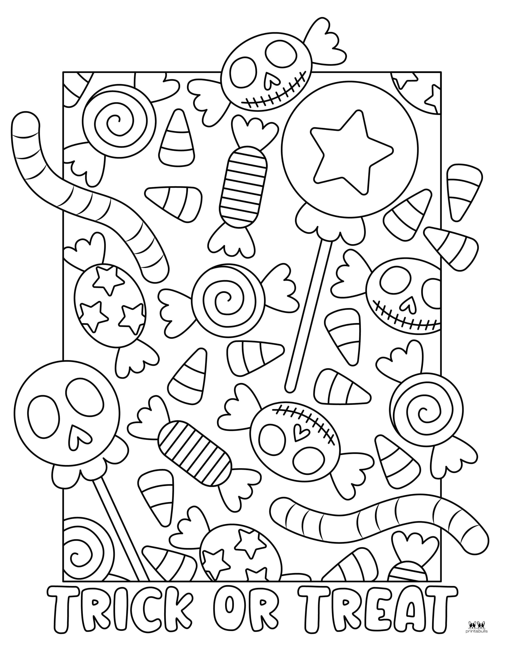 Halloween Candy Coloring Pages - 25 FREE Pages | Printabulls