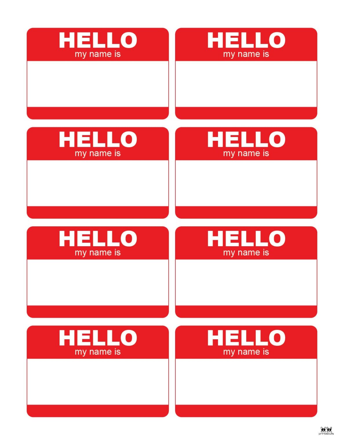 Name Tags - 44 Unique Designs - FREE | Printabulls