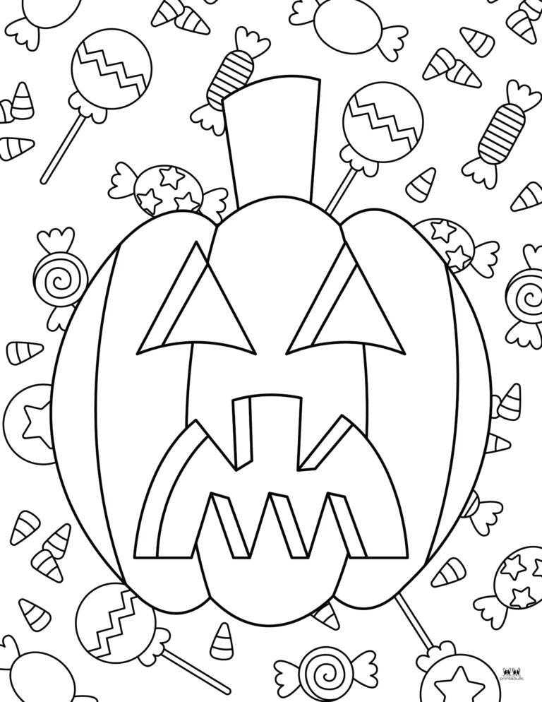 Jack-o'-Lantern Coloring Pages - 25 FREE Pages | Printabulls