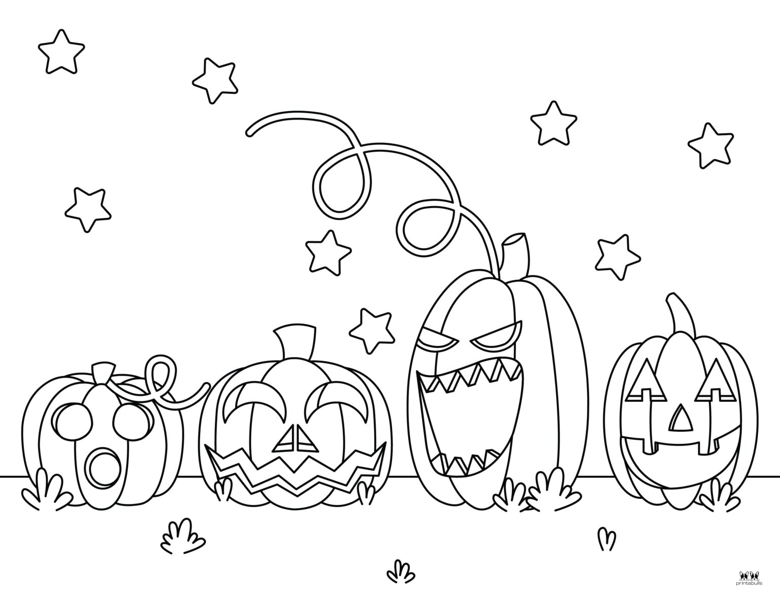 Jack-o'-Lantern Coloring Pages - 25 FREE Pages | Printabulls