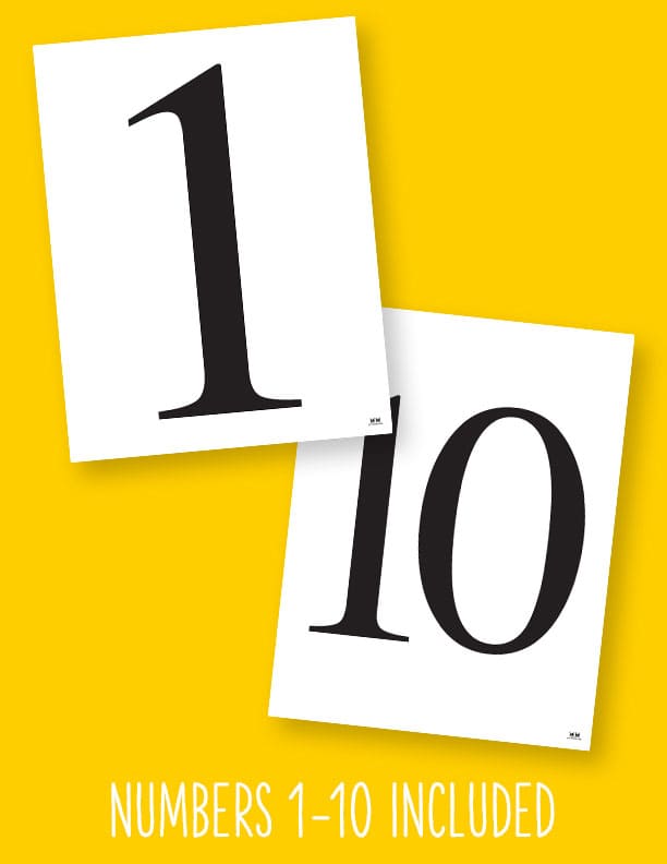 Large Printable Number Cards 1-10  Large printable numbers, Printable  numbers, Numbers 1 10