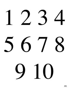 Printable Numbers - 58 FREE Printables | Printabulls