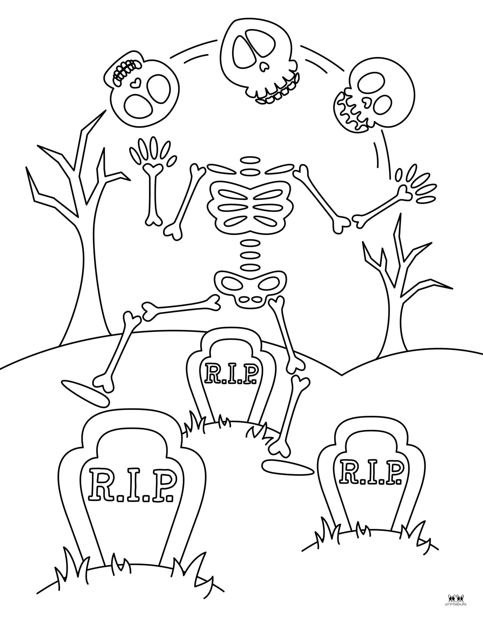 Skeleton Coloring Pages - 25 FREE Pages | Printabulls