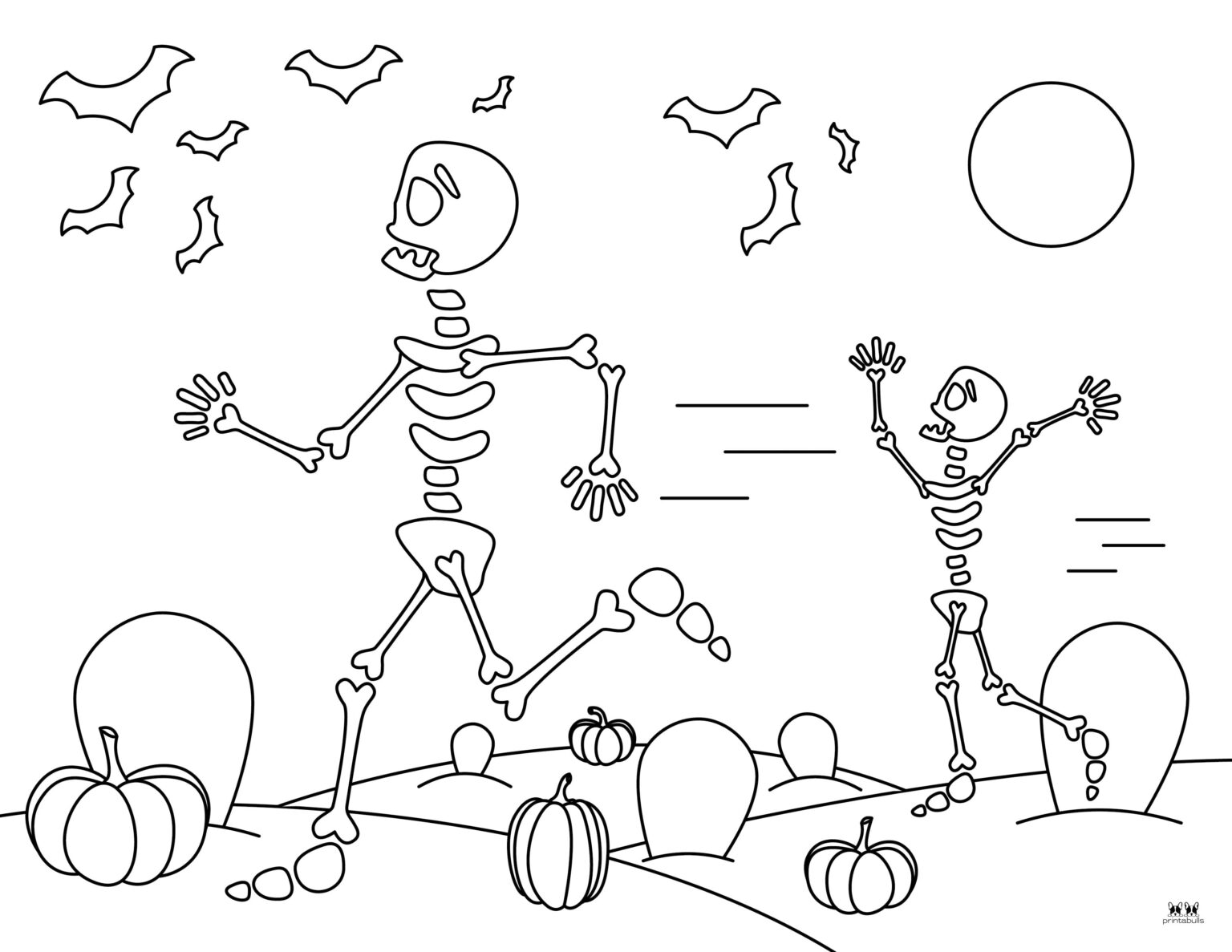 Skeleton Coloring Pages - 25 FREE Pages | Printabulls