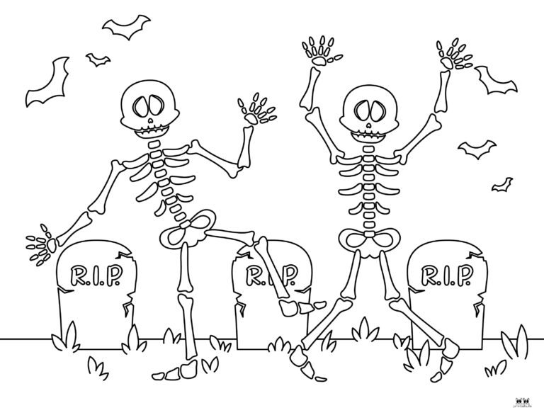 Skeleton Coloring Pages - 25 FREE Pages | Printabulls