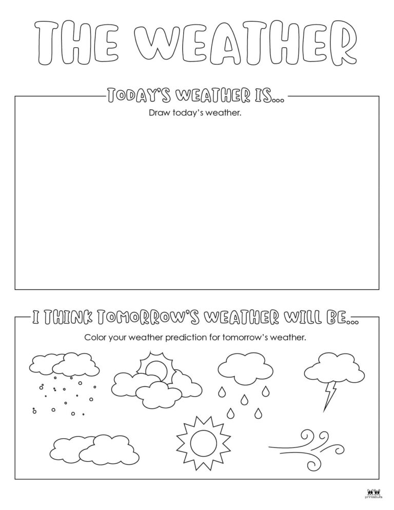 Weather Worksheets & Printables - 50 FREE Pages | Printabulls