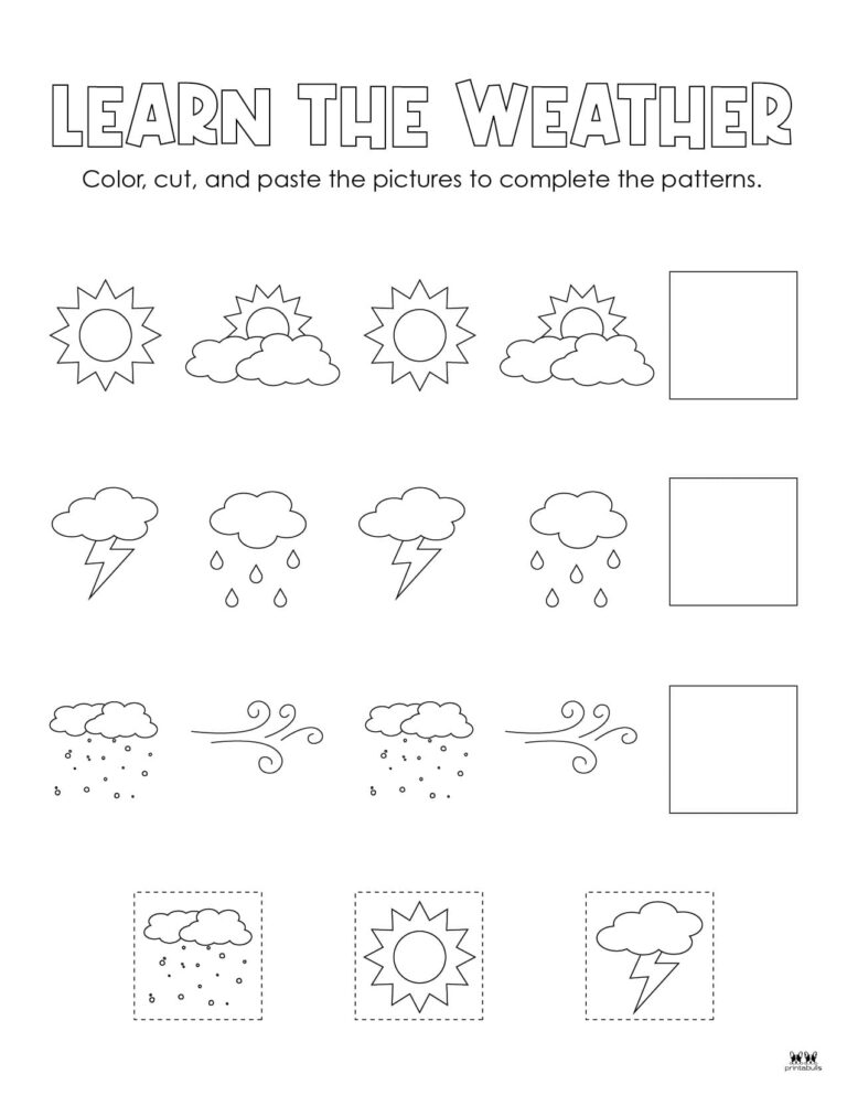 Weather Worksheets & Printables - 50 FREE Pages | Printabulls