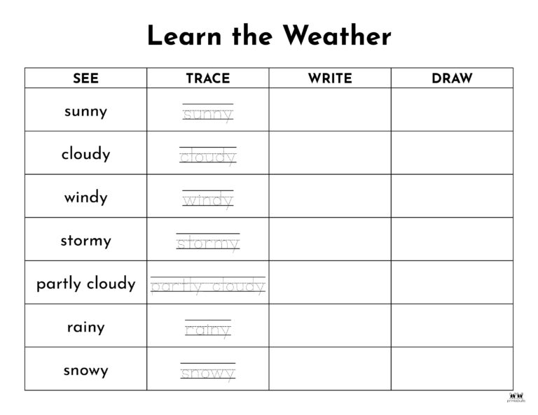 Weather Worksheets & Printables - 50 FREE Pages | Printabulls