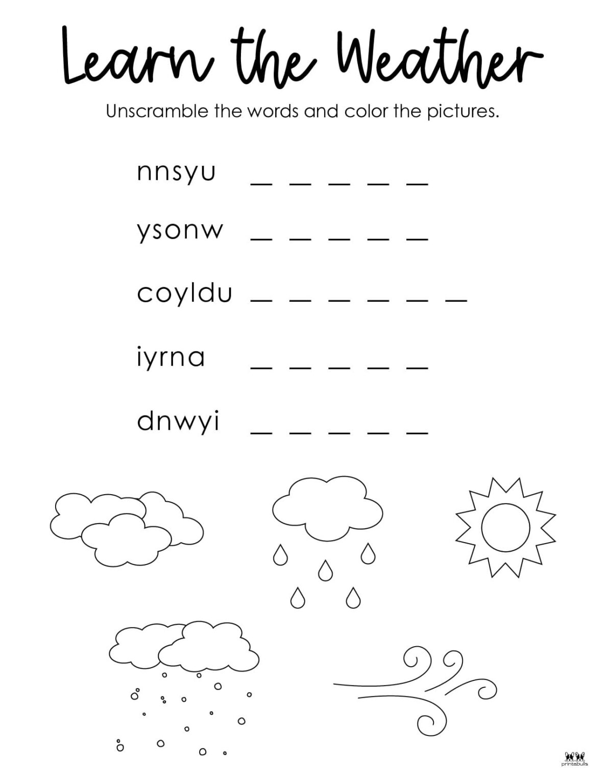 Weather Worksheets & Printables - 50 FREE Pages | Printabulls