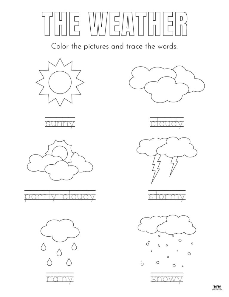 Weather Worksheets & Printables - 50 FREE Pages | Printabulls