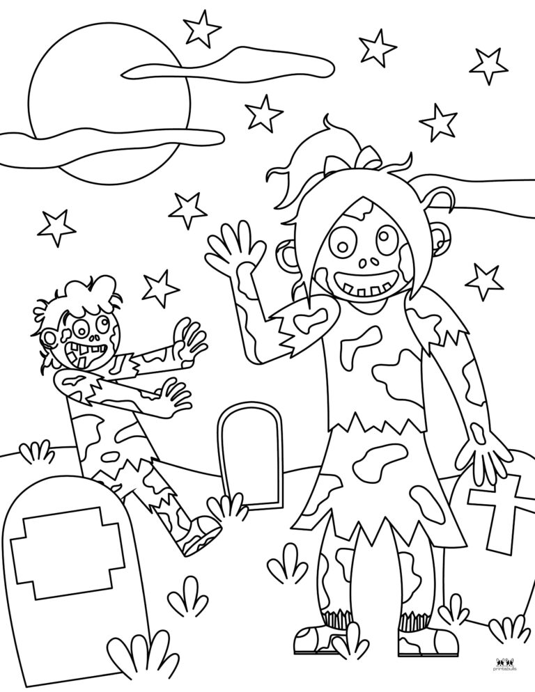 Zombie Coloring Pages - 25 FREE Pages | Printabulls