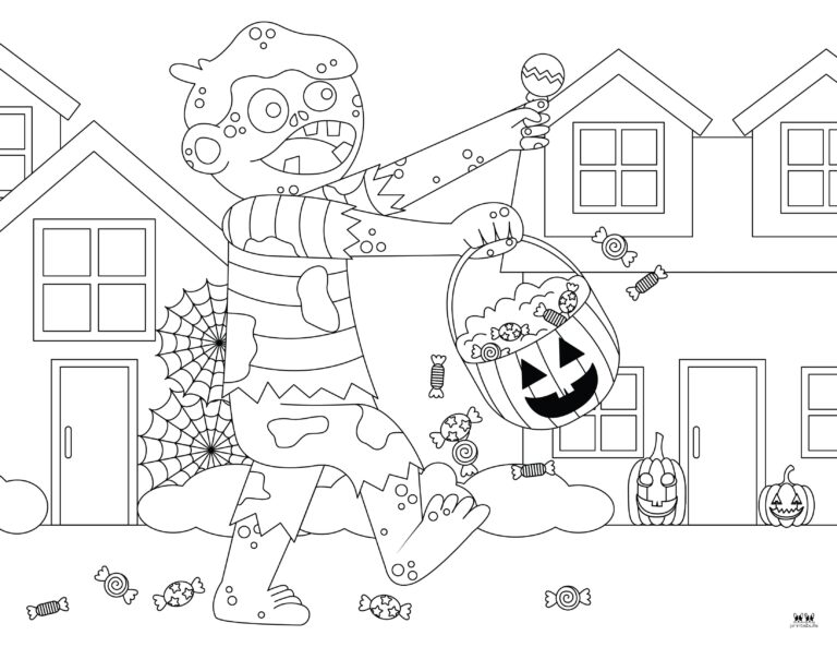 Zombie Coloring Pages - 25 FREE Pages | Printabulls
