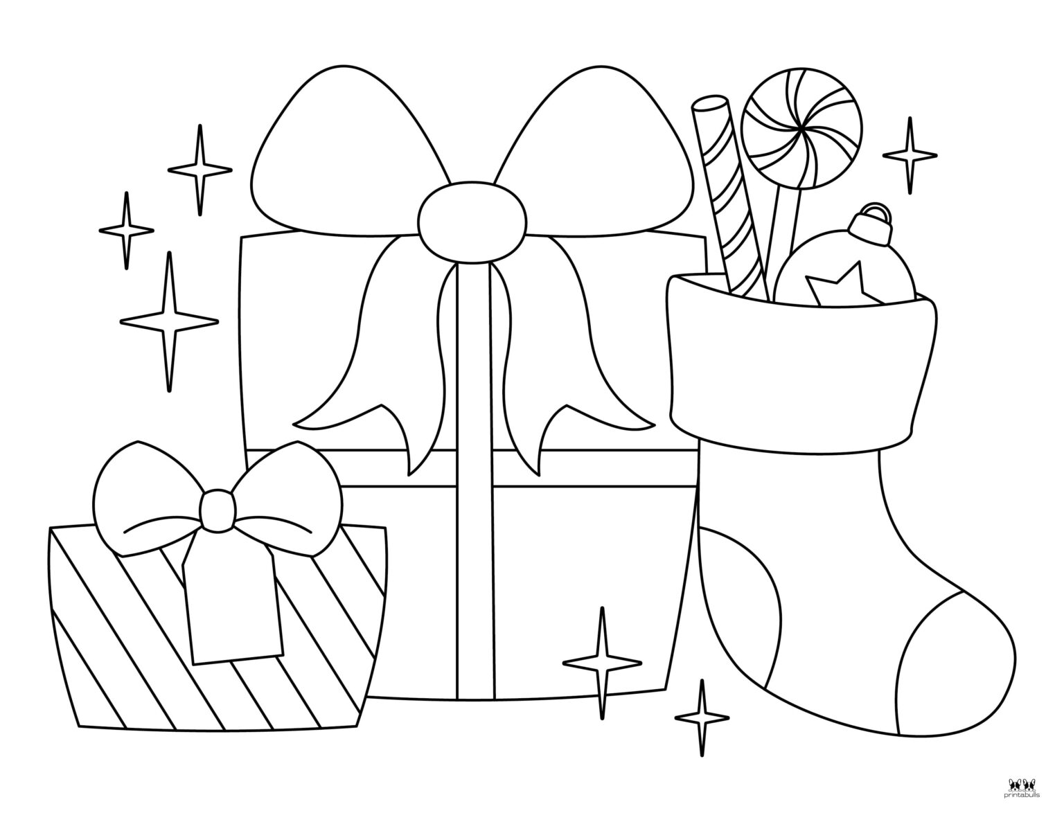 Christmas Present Coloring Pages - 25 FREE Pages | Printabulls