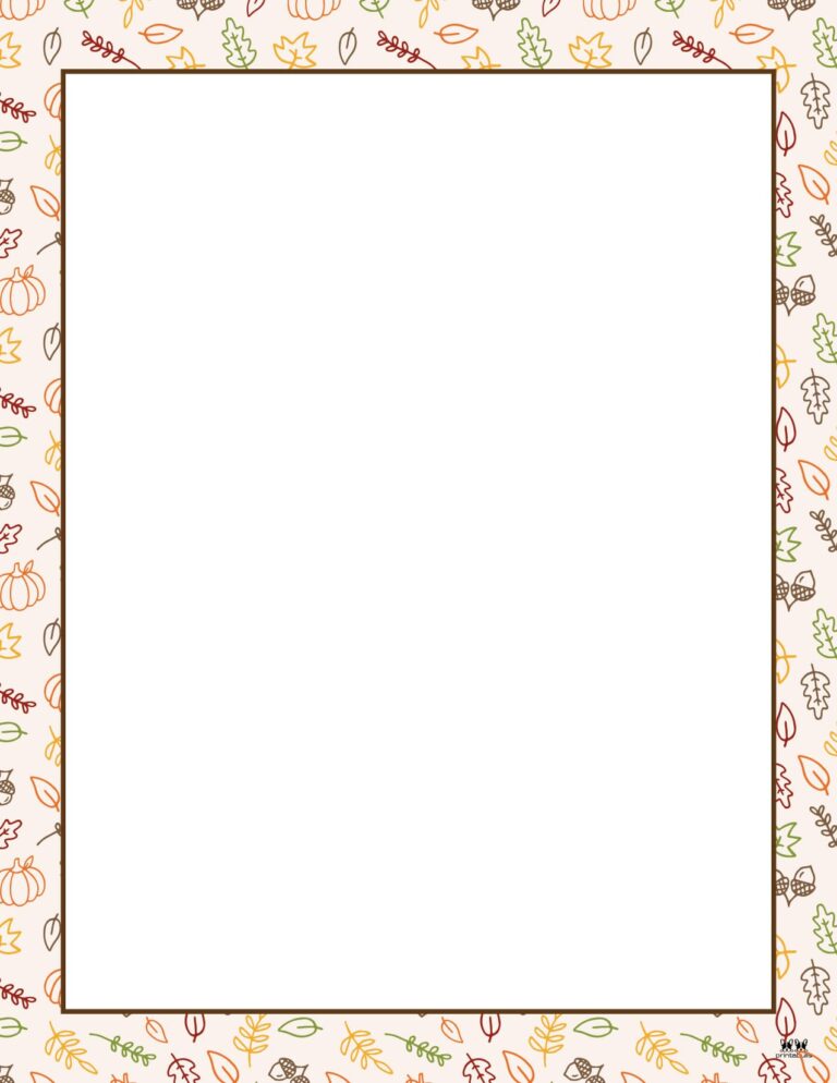 Fall Borders - 20 FREE Page Borders - PrintaBulk