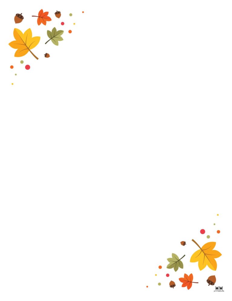 Fall Borders - 20 FREE Page Borders | Printabulls