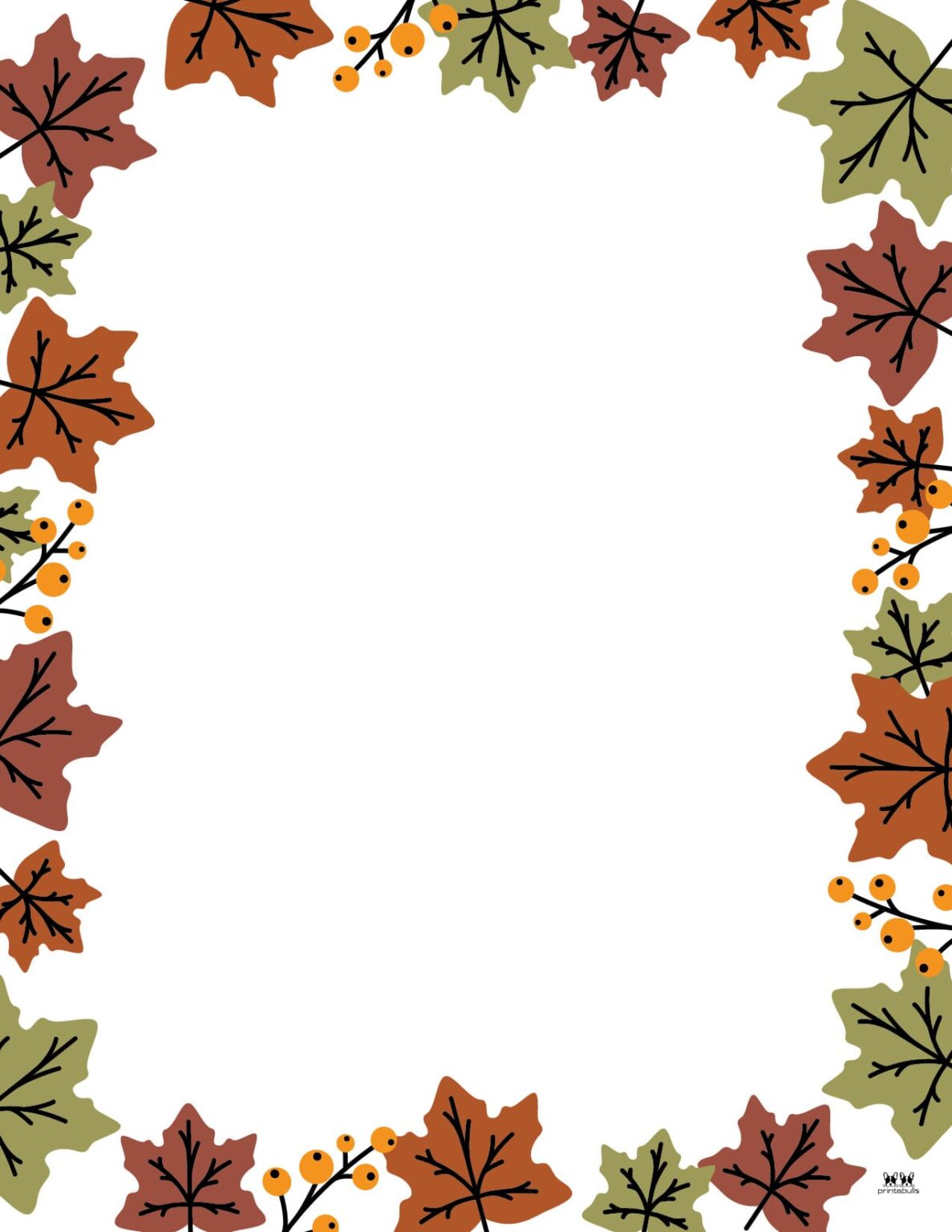 Fall Borders - 20 FREE Page Borders | Printabulls