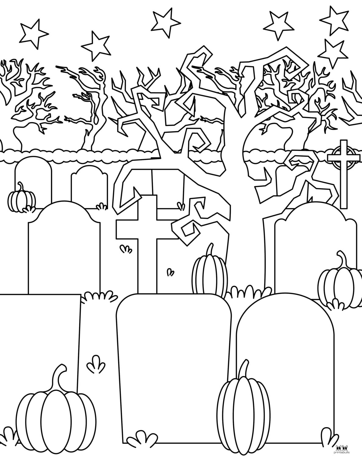 Graveyard Coloring Pages - 25 FREE Pages | Printabulls