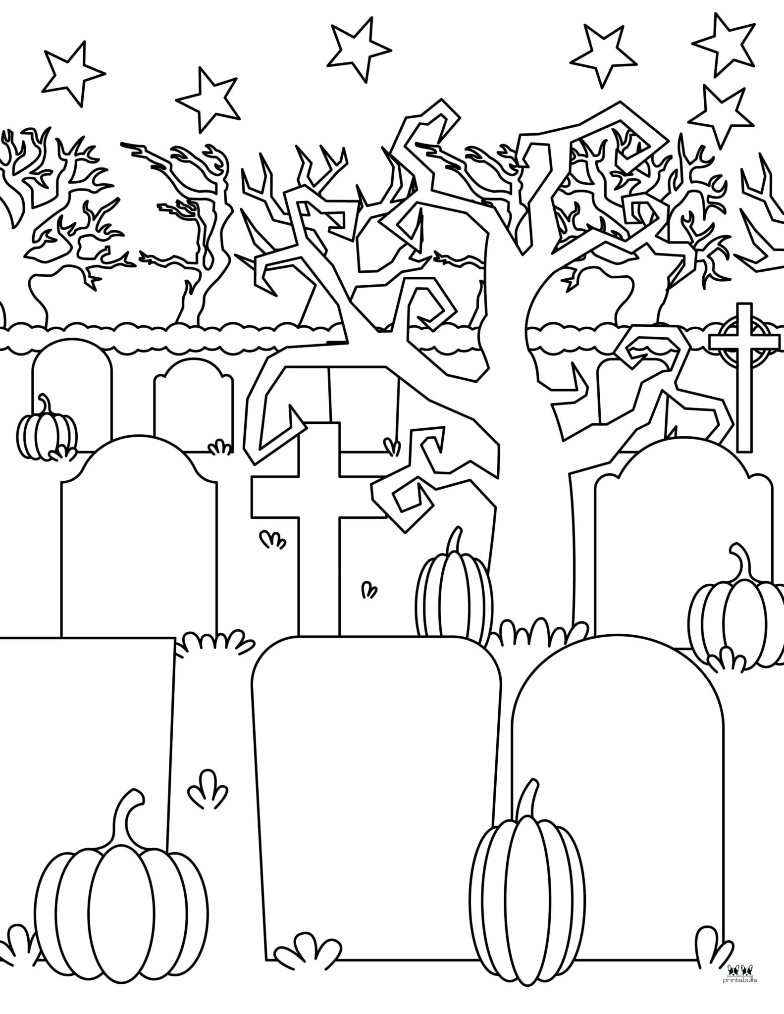 Graveyard Coloring Pages - 25 FREE Pages | Printabulls