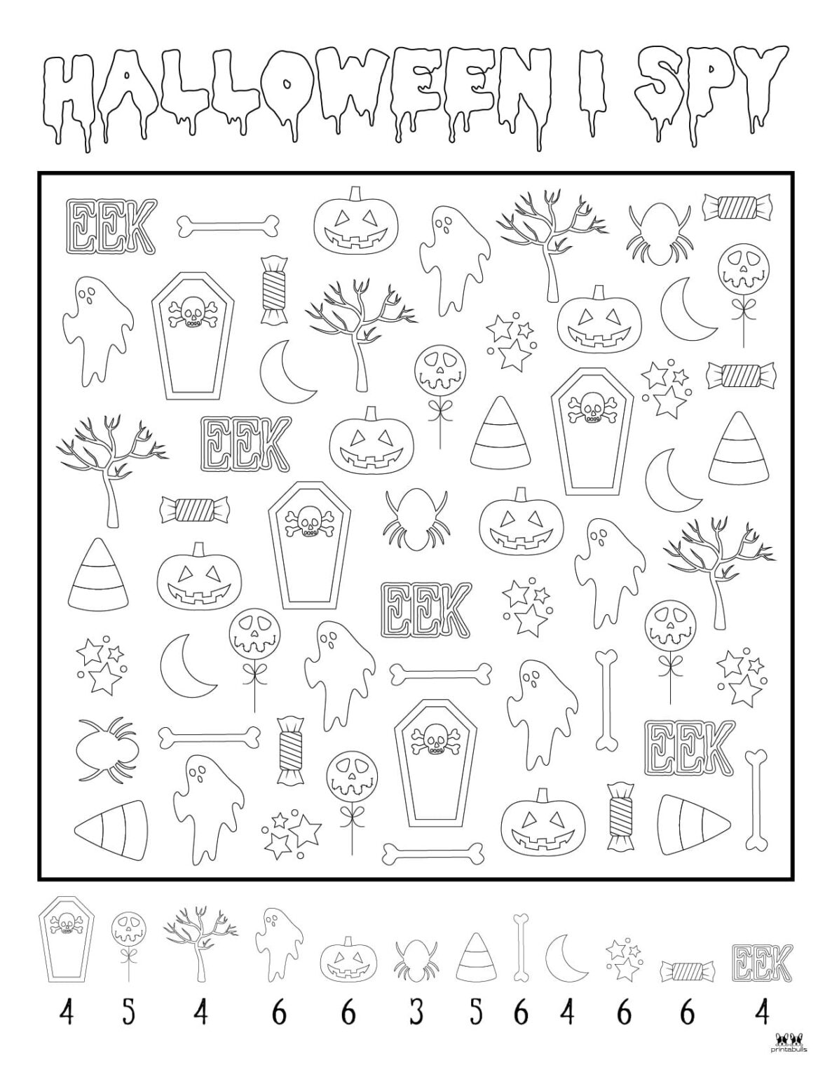 Halloween I Spy Printables - 14 FREE Pages - PrintaBulk