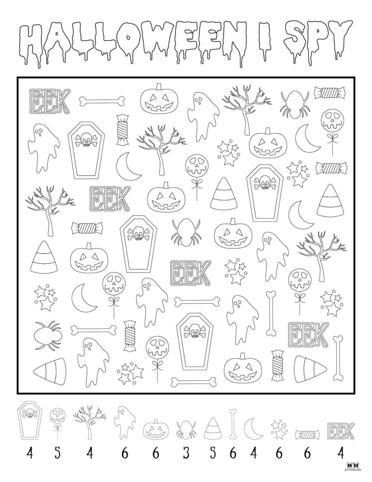 Halloween I Spy Printables - 14 FREE Pages | Printabulls