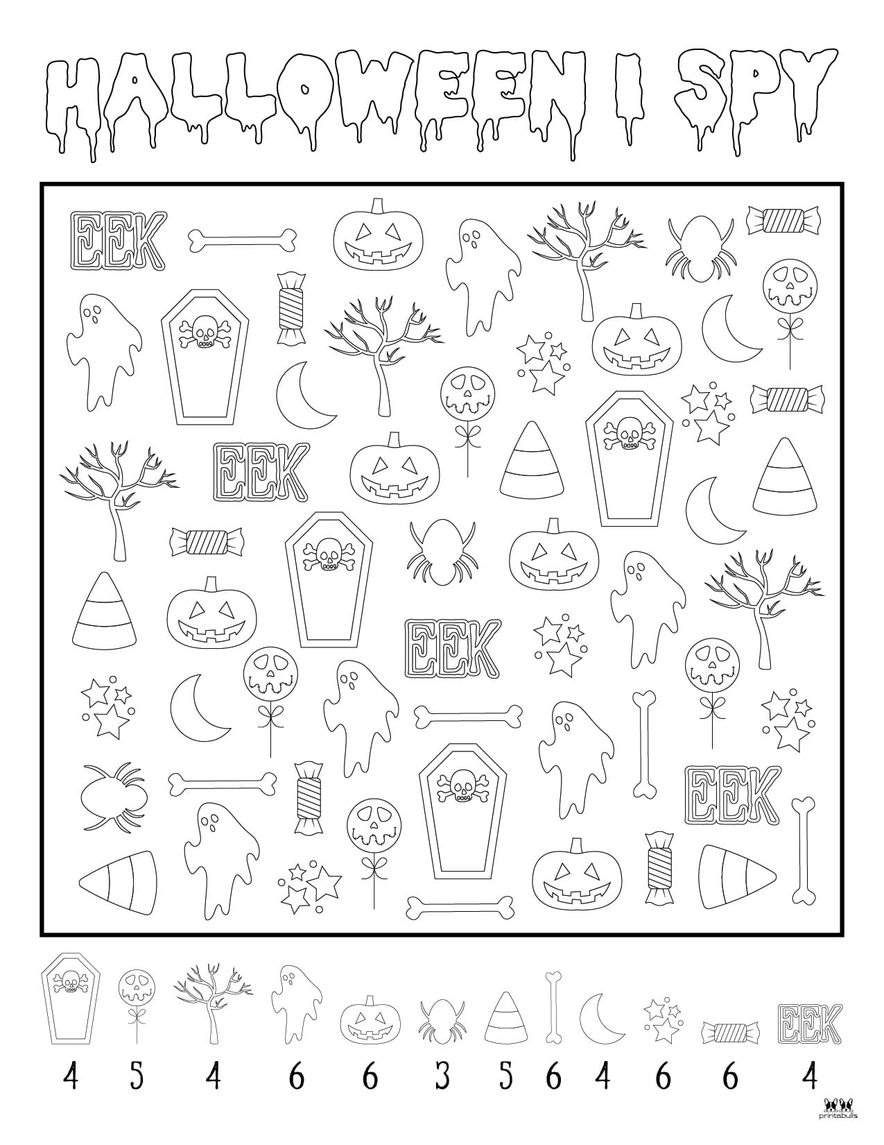 Halloween I Spy Printables - 14 FREE Pages | Printabulls