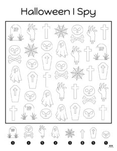 Halloween I Spy Printables - 14 FREE Pages | Printabulls