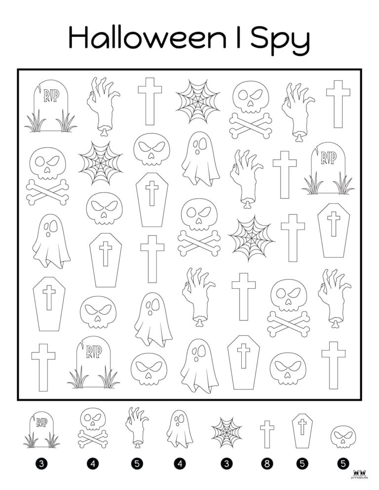 Halloween I Spy Printables - 14 FREE Pages | Printabulls