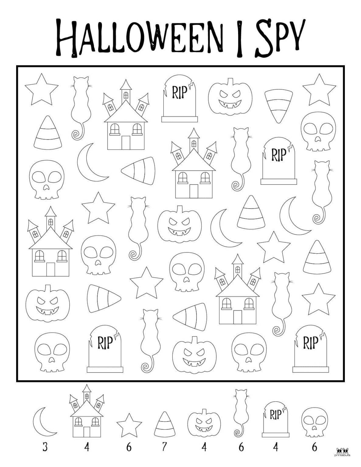 Halloween I Spy Printables - 14 FREE Pages | Printabulls