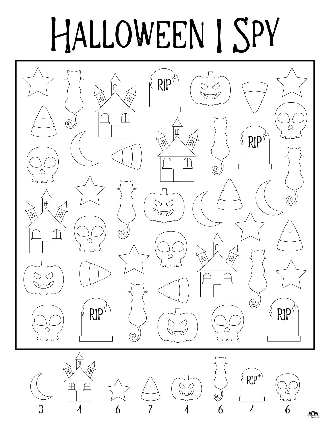 Halloween I Spy Printables - 14 FREE Pages | Printabulls