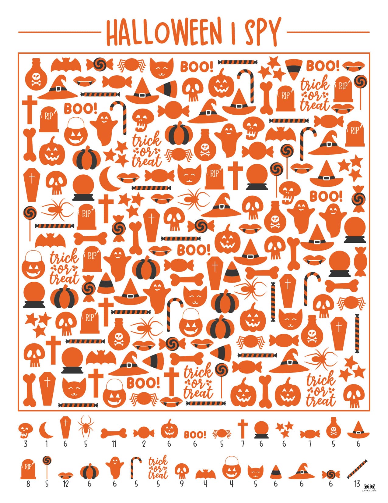 Halloween I Spy Printables - 14 FREE Pages | Printabulls