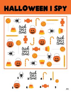 Halloween I Spy Printables - 14 FREE Pages | Printabulls