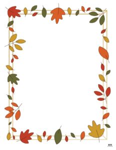 Leaf Borders - 30 FREE Printable Borders | Printabulls