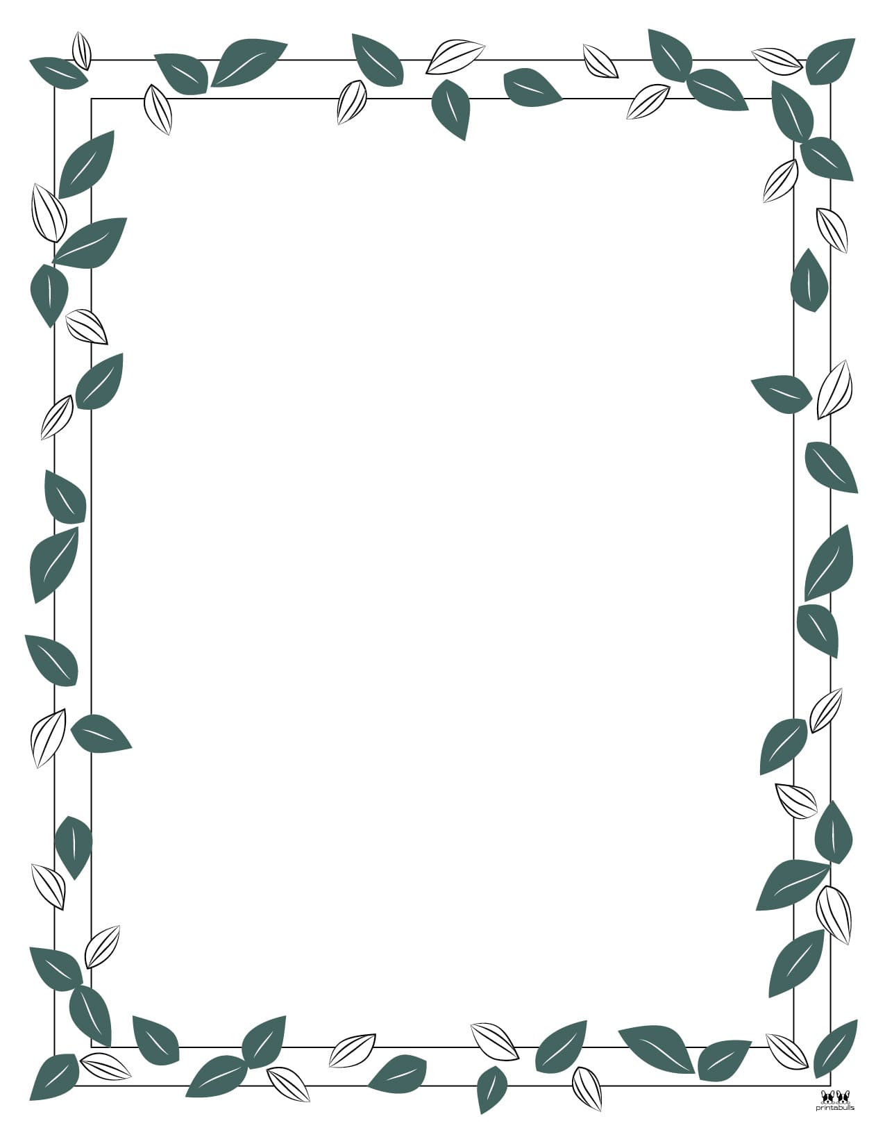 Leaf Borders - 30 Free Printable Borders 