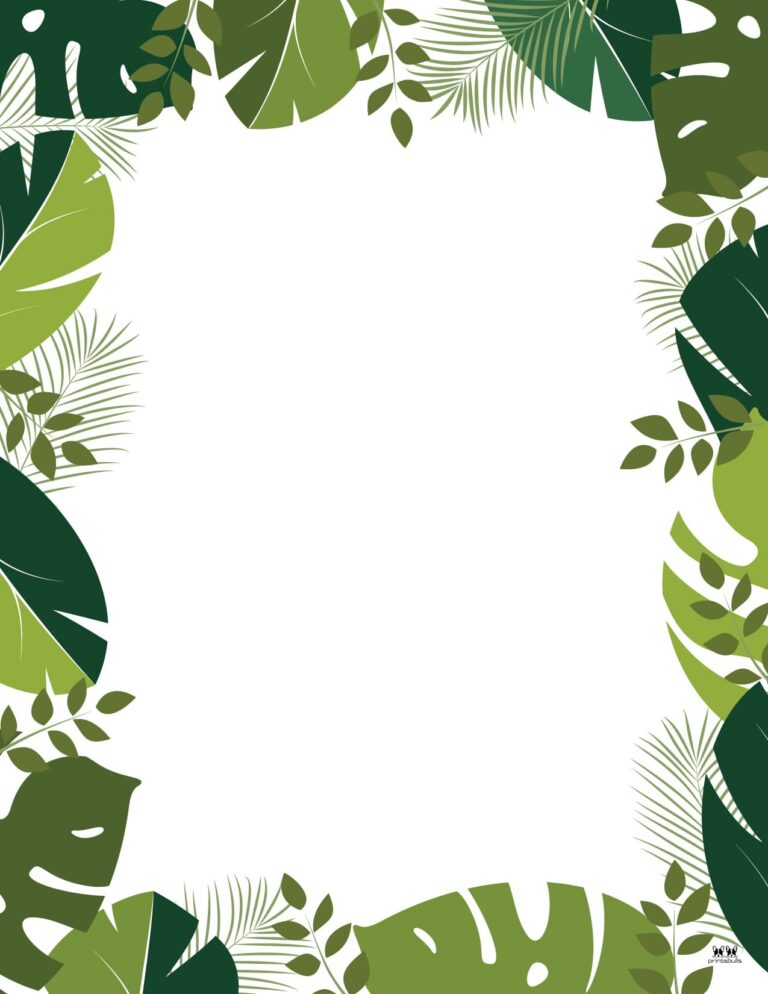 Leaf Borders - 30 FREE Printable Borders | Printabulls