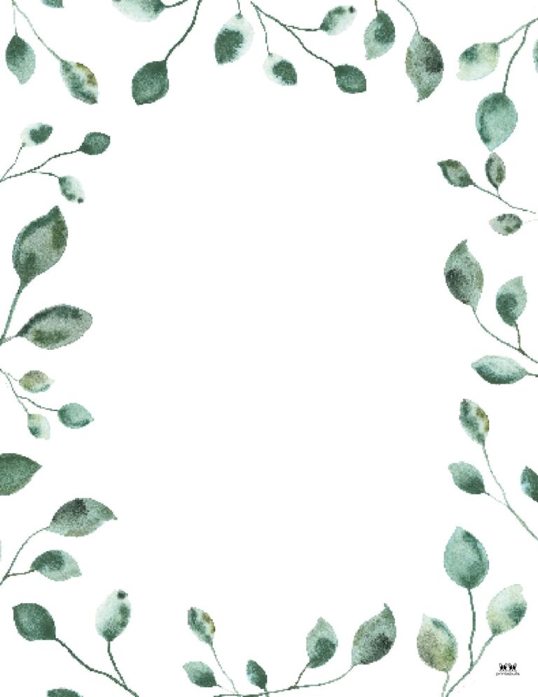 Leaf Borders - 30 FREE Printable Borders | Printabulls