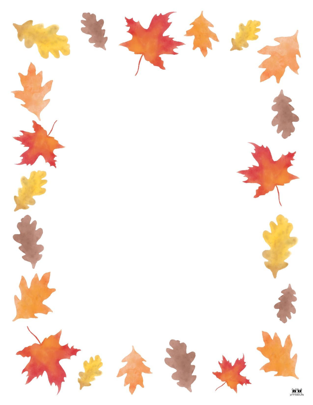 Leaf Borders - 30 FREE Printable Borders | Printabulls