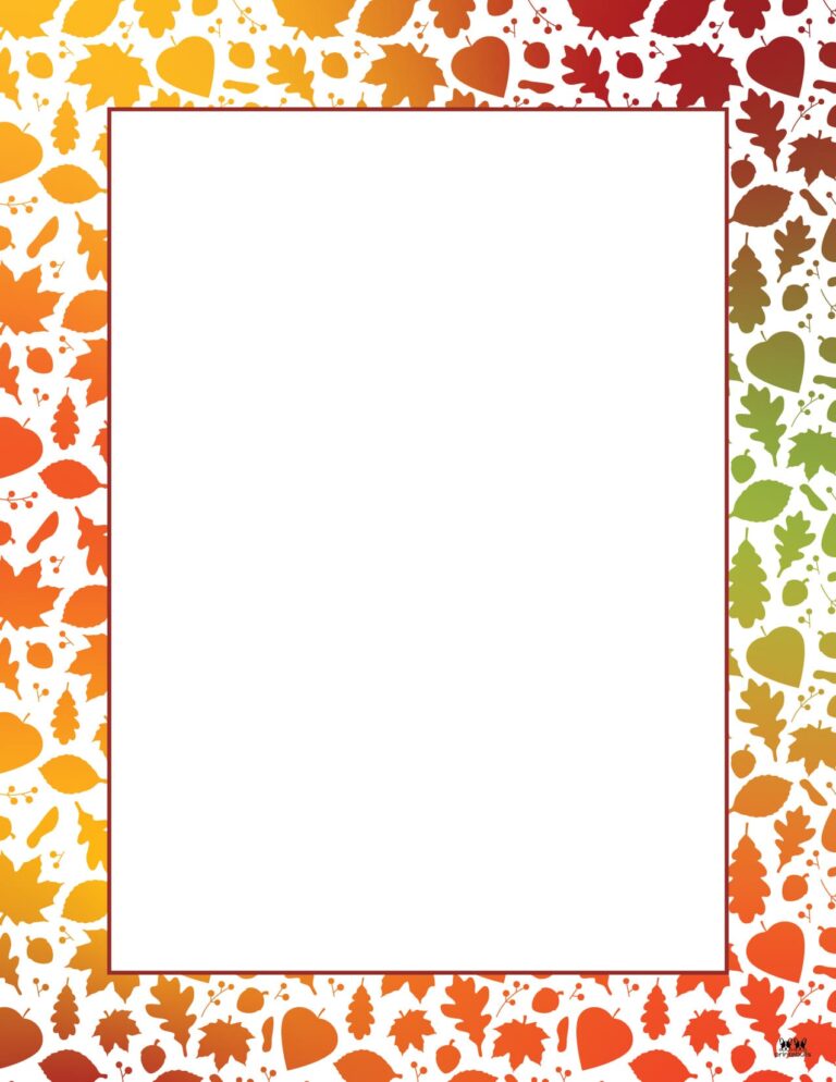 Leaf Borders - 30 FREE Printable Borders | Printabulls