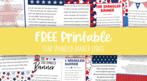 Star Spangled Banner Lyrics - 10 FREE Printables | Printabulls