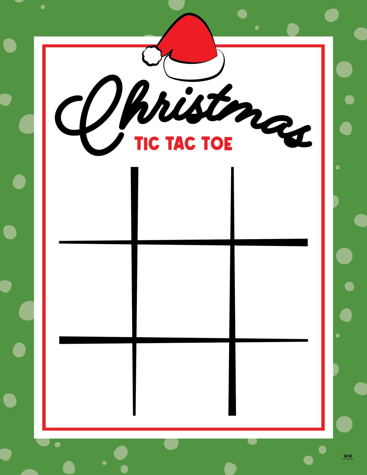 Christmas Tic Tac Toe Printables 